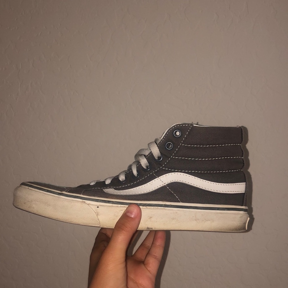 Gray high top vans